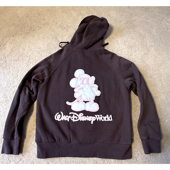 Mickey Mouse Walt Disney World Hoodie Zip Up Jacket Fleece Lined Size Large - Picture 8 of 9